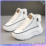 Fashion High-top Women's Sneakers Shoes Thick-soled Height Increasing Casual Sneakers Women Side Zip