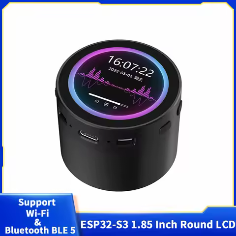 ESP32-S3 1.85 Inch Round Touch LCD Development Board 360×360 Speaker Box Support Wi-Fi & Bluetooth B