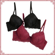 LULUDI BRA by WACOAL WITH THIN FOAM WIRE LB 4702 K80 HALF CUP 1/2 CUP SIZE 32,34,36 a,B,C LACE BH LB