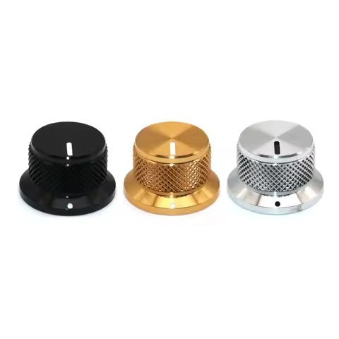 1pcs 24*14.5mm Aluminum Alloy Potentiometer Control Knob Volume Audio Electric Guitar Bass Screw Typ