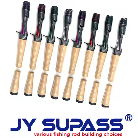JY SUPASS VFC custom rod building reel seat A Cork Handle with Reelseat locking nut ,rod handle cust