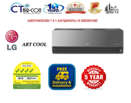 LG ARTCOOL System 2 Inverter Aircon [Black] 4 Ticks **UPGRADE MATERIALS PACKAGE**