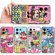 Soft black phone case for Xiaomi Poco M4 M5S F2 F3 F4 F5 X4 GT Pro Crayon Shin-chan cute casing Anti