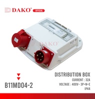 กล่องปลั๊กกระจายไฟ DAKO 32A 3P+N+E กันน้ำ IP44 B11MD04-2