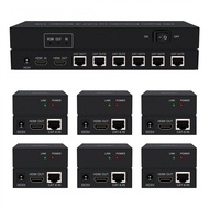 HDMI Extender Splitter 1 input 6 Output Over CAT6 Ethernet LAN Cable, 60 meters, with HDMI Loopout, 