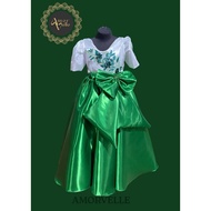 AMORVELLE | Green Filipiniana Gown For Kids