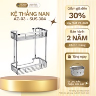 AZ-03 Straight Bathroom Shelf, High Quality 304 Stainless Steel, Straight Bathroom Shelf, 2-Tier Bat