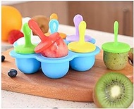 9 Pack Silicone Mini Ice Pops Mold Ice Cream Ball Lolly Maker Popsicle Molds Baby DIY Food Fruit Shake Ice Cream Frozen Mold