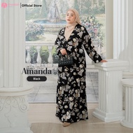 KhadijahLabel - Gamis Motif Bunga Terbaru Dress Wanita Muslim Muslimah
