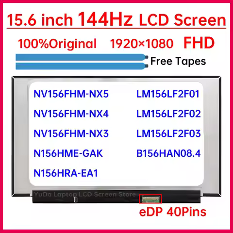 15.6 Inch 144Hz LCD Screen LM156LF2F01 For ASUS FX505 FX506 FX507 FX571 G512 G513 G531 TUF505 TUF516