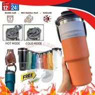 BotolAir 304 Stainless Steel Handheld Tumbler Hot or Cold Thermos WaterBottle with Straw Handle900ML