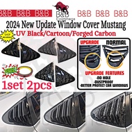 2024 UPGRADED Car 3D MUSTANG Cover Carbon Window Cover Triangle Mirror Protector MYVI AXIA ALZA BEZZ