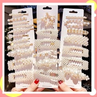 Korean Fashion Hot Pearl Hairclip Hairpin Hair Accessories 网红韩式发夹珍珠发夹一字边珍珠小发卡