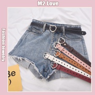 Simple Love Belt Versatile Jeans Belt Pink Thin Belt Woman For Dress Tali Pinggang