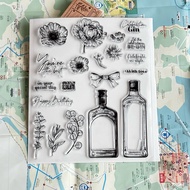 0702 c gin 2051 Bottle 2 Transparent Seal Crystal