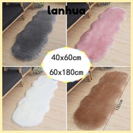 LANHUA Plush Rug, Irregular Fluffy Long Hair Carpet, Soft Non Slip Home Decor Window Mat Faux Fluffy