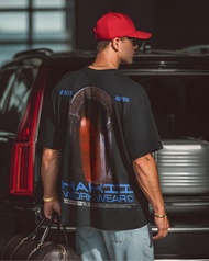 Hakii เสื้อยืด คอกลม สีดำ Heavy Cotton 100% Oversized Black T-Shirt