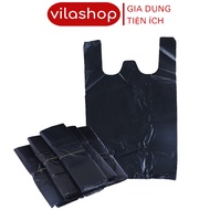Vilahome Trash Bag, 1 Kg Black Trash Bag Fits Trash Cans From 6 Liters to 40 Liters, With Handle