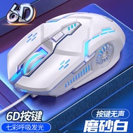 Silver Eagle G5 Silent Mute Wired Mouse Six-Button Luminous Game Gaming Mechanical Computer Accessor