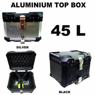 TOP BOX ALLOY (NOT PLASTIC) 45L TOP BOX X TOP BOX 45L 36L TOP BOX BLACK SILVER TOP BOX 28L ALLOY BLA