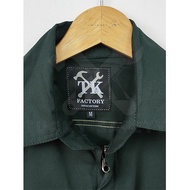 ( SIZE S-5XL ) PPE TK 100 COTTON MEN'S WORKING JACKET BAJU KERJA LELAKI 3800 - DARK GREEN