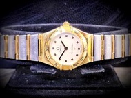 OMEGA Watch 女庄亞米茄星座Constellation 18K黄金錶壳 My Choice 系列石英机芯配Mother of Pearl 白貝壳面手錶連原廠18K黄金Full Bar/不銹钢