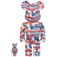 BE@RBRICK ANDY WARHOL "BRILLO" 100% &amp; 400% Bearbrick