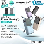 【3C Certified】Pineng PN-831 10000mAh Powerbank 22.5W Fast Charging Power Bank Pineng Powerbank PN-83