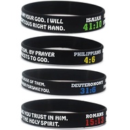 Bible Bracelet Bible Verse Silicone Wristband Bracelet Lucky Bangle Gift Amulet Christian Religious