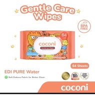 Coconi GentleCare Baby Wipes EDI WaterPURE 64 Sheets | Non-Alcoholic Baby Wet Wipes