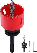 2-1/8 inch / 54mm Hole Saw with 1 pc SDS Plus Arbor and 1 pc Hex Shank Arbor, HSS Bi-Metal Hole Dril