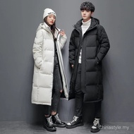 -20°C Down Jacket Men Long Jackets Winter Warm Lightweight White Duck Down Coats Men Streetwear Over