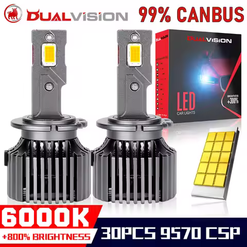 Dualvision D2S LED Headlights Canbus HID D1S D3S D4S D5S D8S D1R D2R D3R D4R 30PCS 9570 CSP 1:1 Xeno