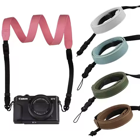 PU Camera Shoulder Strap Hanging Neck Strap for Canon G7X Mark II III G5X Ricoh GR2/3 IV IIIX LUMIX