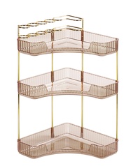 Cosmetic Display Cases Makeup Organizer: Large Capacity Stackable Corner Bathroom Makeup Shelf Top T