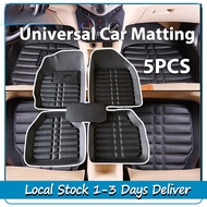 5 pcs Universal Car Auto Floor Mats Floor Liner Pu Leather Car Floor Matting