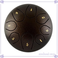 [simhoabeMY] 6-Inch Steel Tongue Drum Hand Plate 8 Notes Tap Percussion Instrument