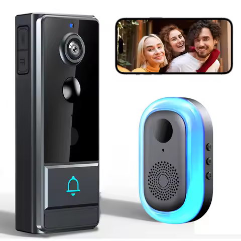 Wireless Smart Video Doorbell, 960P HD Video Doorbell Camera, Home Security WiFi Doorbell Camera, PI