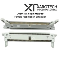 20cm IDC 64P Male-to-Female Flat Ribbon Extension 26-AWG 2.54mm Pitch For ICT Machine Conversion Con