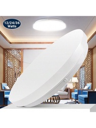 1 件裝 12w/24w/36w 嵌入式 Led 吸頂燈,85-265 電壓,超薄 9.8-15 英寸,6000k 日光,不可調光吸頂燈表面安裝,適用於臥室、客廳、餐廳