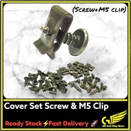 Screw BODY Cover set M5 TS516 Skru + Clip (1 Pieces) HONDA YAMAHA SYM BENELLI Y15 Y16 RSX EX5 RS NVX