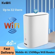 Kuwfi Mobile 4G Wifi Router 150Mbps CAT4 Wireless LTE Router With Sim Card Slot Wifi Hotspot Up To 32 Users