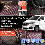 Top Carpet HYUNDAI GRAND STAREX ( 2012 – 2022 ) 6D PU Leather Car Carpet VIP Car Mat Floor Mat Alas 