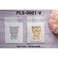 Pls-0001-V Packaging Plastic cookies B panda bear motif