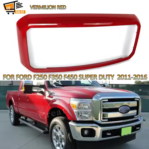 SAIQINGSP Front Grill Frame Surround Shell Cover For Ford F250 F350 Super Duty 2011-2016 King Ranch 