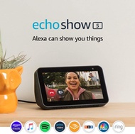 Echo Show 5 - 5.5" Smart display clock speaker alarm video screen bluetooth wifi Alexa video calling 2 way talk intercom