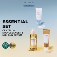 SKIN1004 [Essential Set] - Centella Light Cleansing Oil 200ml + Centella Ampoule Foam 125ml + Hyalu-