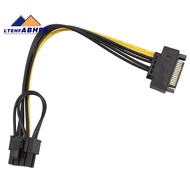15Pin  Male to 8Pin(6+2) PCI-E Power Supply Cable  Cable 15-Pin to 8 Pin Cable 18AWG Wire for Graphi