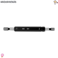 HGOUGV656Z6 Double Ends Thread Gauge, M5x0.8 6H Tolerance Thread Plug Gauge, Durable Black Steel Mat
