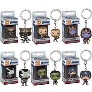 Funko Pocket POP Keychain: Marvel Avengers 4:Thor Thanos Captain America Rocket Hulk War Keyring